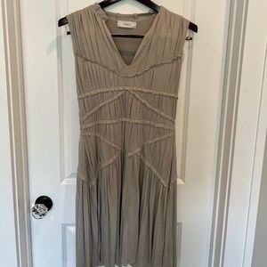 Pringle of Scotland Gray Ruffle Dress